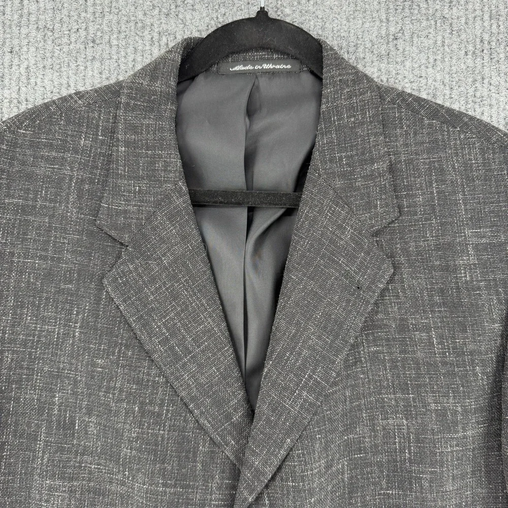 Vintage Barrington mens suit blazer wool linen 44S sport coat tweed formal short